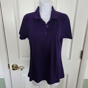 Cutter & Buck Womens Purple CB DryTec Polo Shirt Golf Short Sleeve Size S Tennis